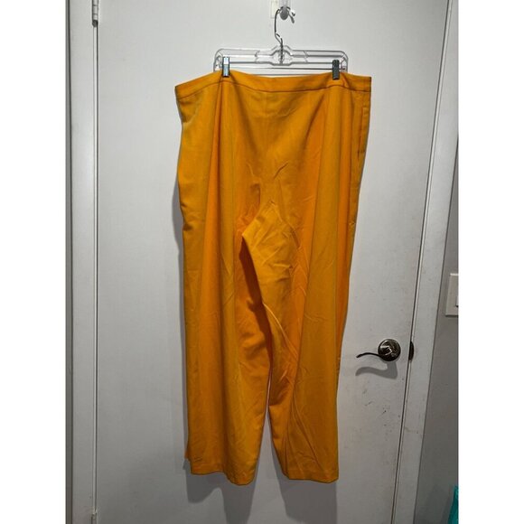 Eloquii Yellow Pleated Wide-Leg Polyblend Women's Pants Size 20 - Picture 5 of 12